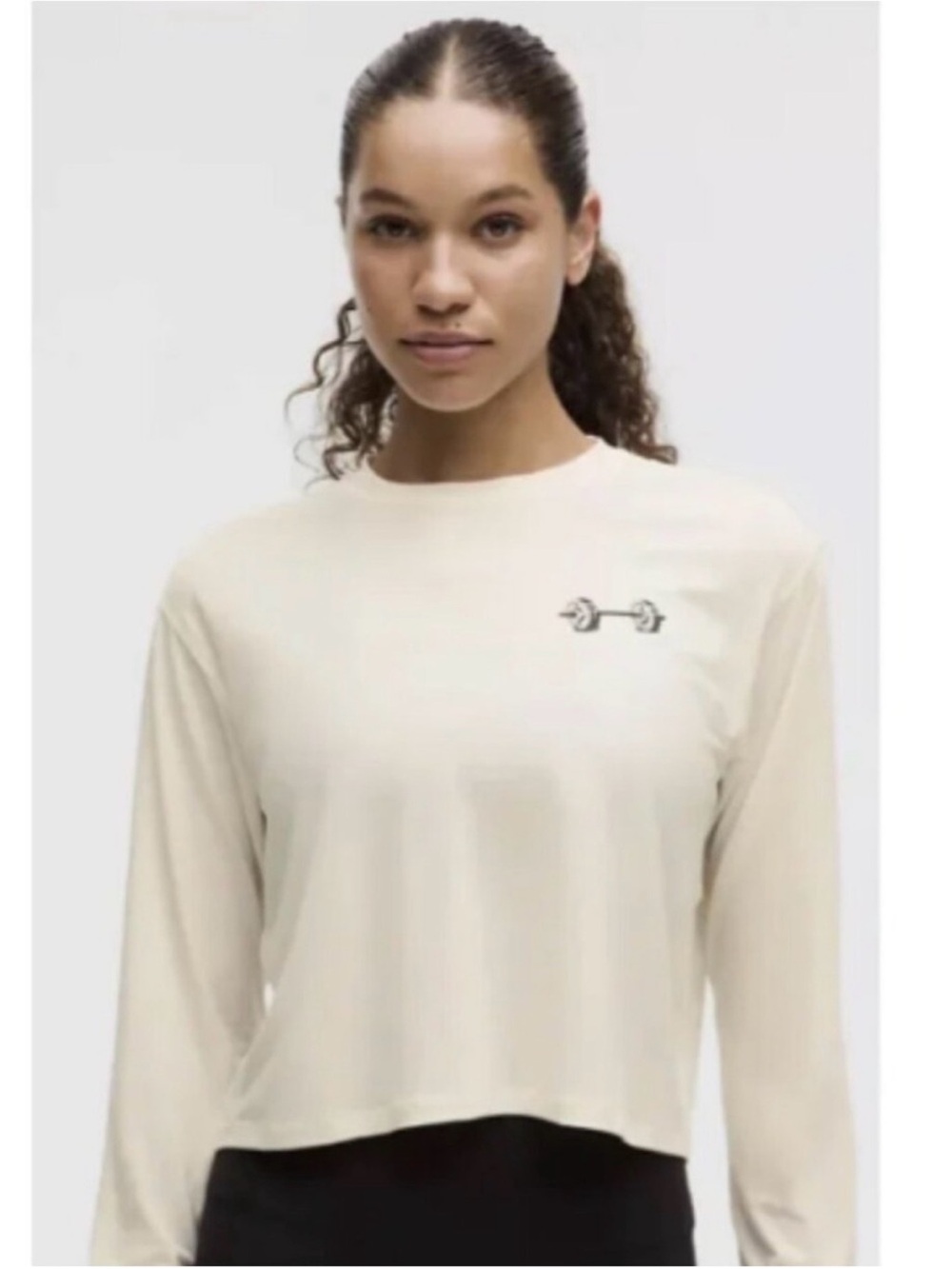 lululemon athletica Cream Long-Sleeve Crop Crew